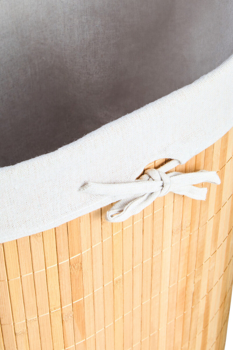 Orsina Natural Oval Laundry Hamper – Premium Bamboo Storage Basket