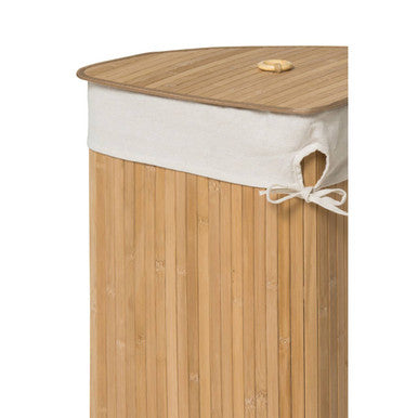 Orsina Natural Bamboo Corner Laundry Hamper with Removable Liner