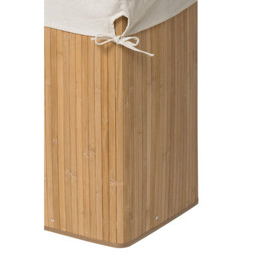 Orsina Natural Bamboo Corner Laundry Hamper with Removable Liner