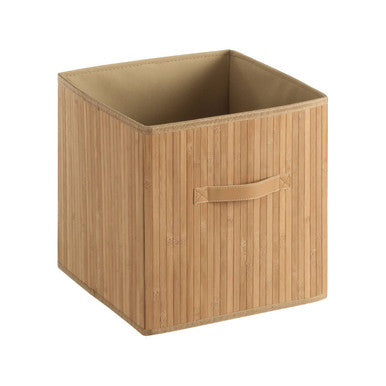 Orsina Bamboo Storage Box with Handles and Removable Fabric Liner