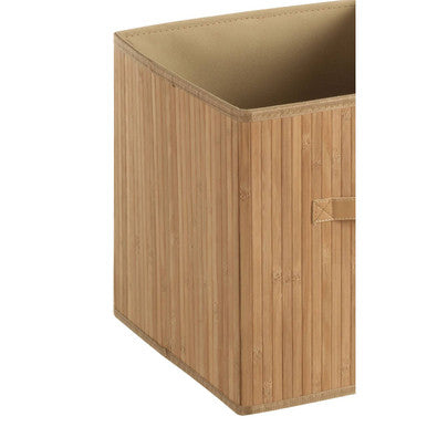 Orsina Bamboo Storage Box with Handles and Removable Fabric Liner