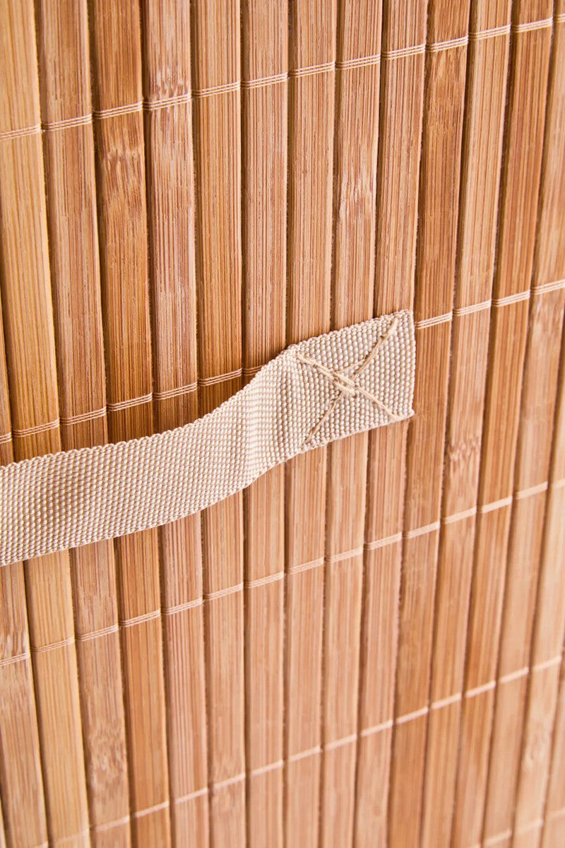 Orsina Bamboo Storage Box with Handles and Removable Fabric Liner