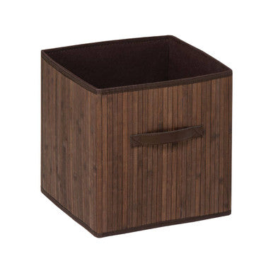 Orsina Kankyo Dark Brown Bamboo Storage Box | Luxury Home Organizer
