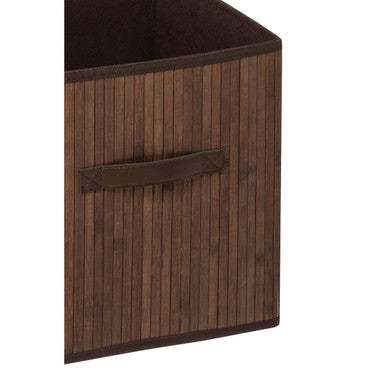 Orsina Kankyo Dark Brown Bamboo Storage Box | Luxury Home Organizer