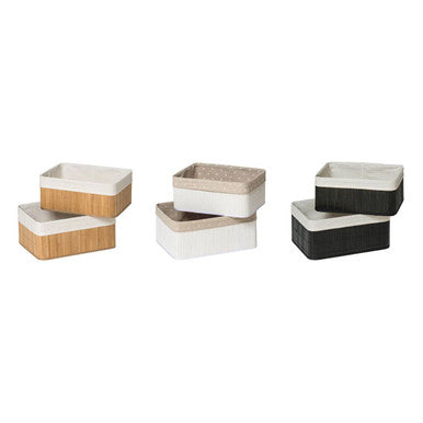 Orsina Natural Bamboo Storage Boxes – Set of 2 Minimalist Organizers