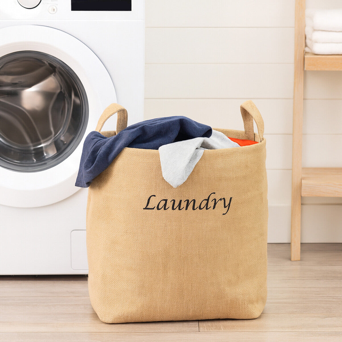 Orsina Natural Jute Hessian Laundry Bag – Eco-Friendly Storage Hamper