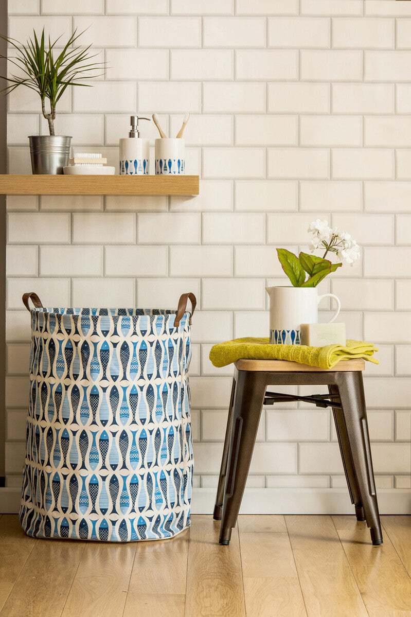 Orsina Pisces Blue Laundry Bag – Eco-Friendly Luxury Storage Hamper