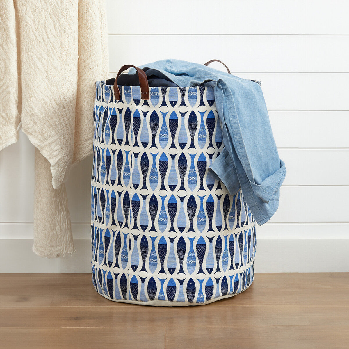Orsina Pisces Blue Laundry Bag – Eco-Friendly Luxury Storage Hamper