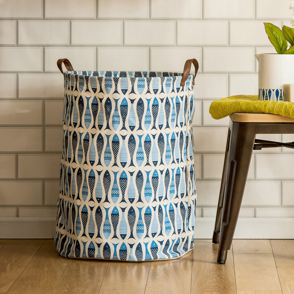 Orsina Pisces Blue Laundry Bag – Eco-Friendly Luxury Storage Hamper