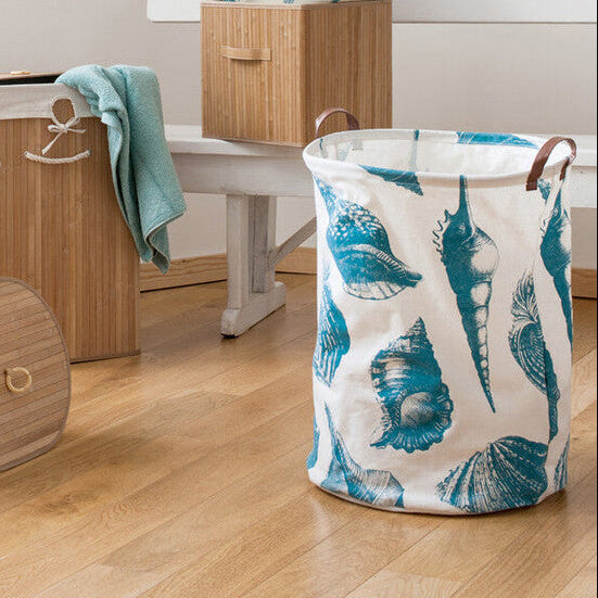 Orsina Echo Blue and White Laundry Bag – Eco-Friendly Luxury Hamper