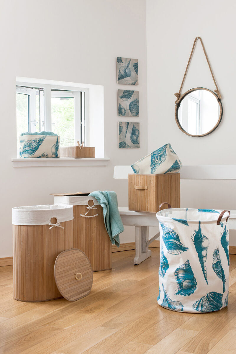 Orsina Echo Blue and White Laundry Bag – Eco-Friendly Luxury Hamper