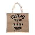 Orsina Bistro Jute Shopping Bag – Large Reusable Grocery Market Tote