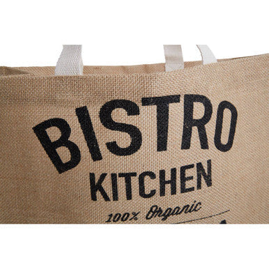 Orsina Bistro Jute Shopping Bag – Large Reusable Grocery Market Tote