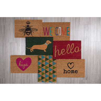 Orsina Red Hello Coir Doormat – Eco-Friendly Indoor Outdoor Entrance Mat