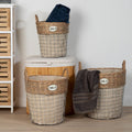 Orsina Lida Round Laundry Baskets – Set of 3 Home Storage Hampers