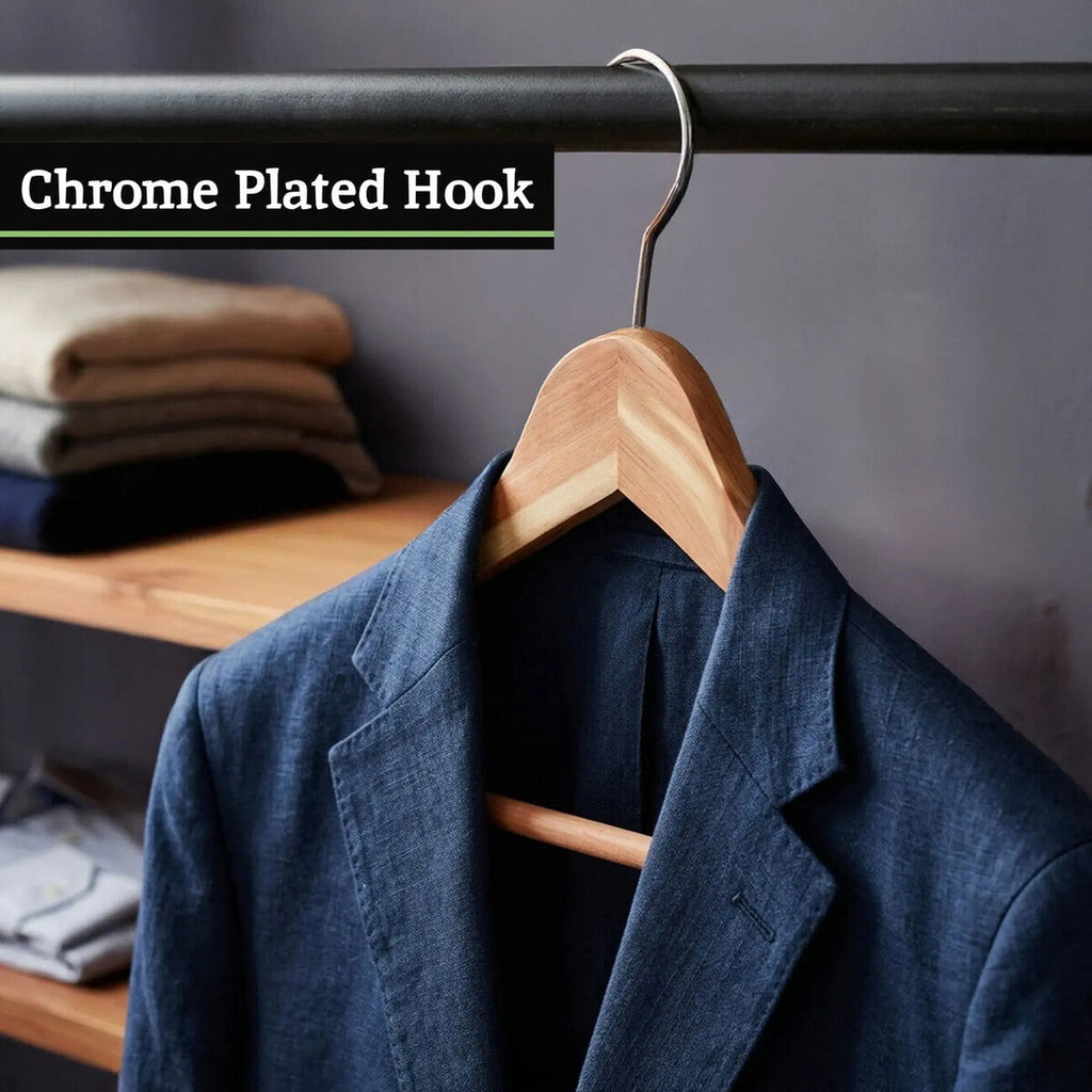 Orsina Cedar Wood Trouser Rail Clothes Hanger – Luxury Wardrobe Storage