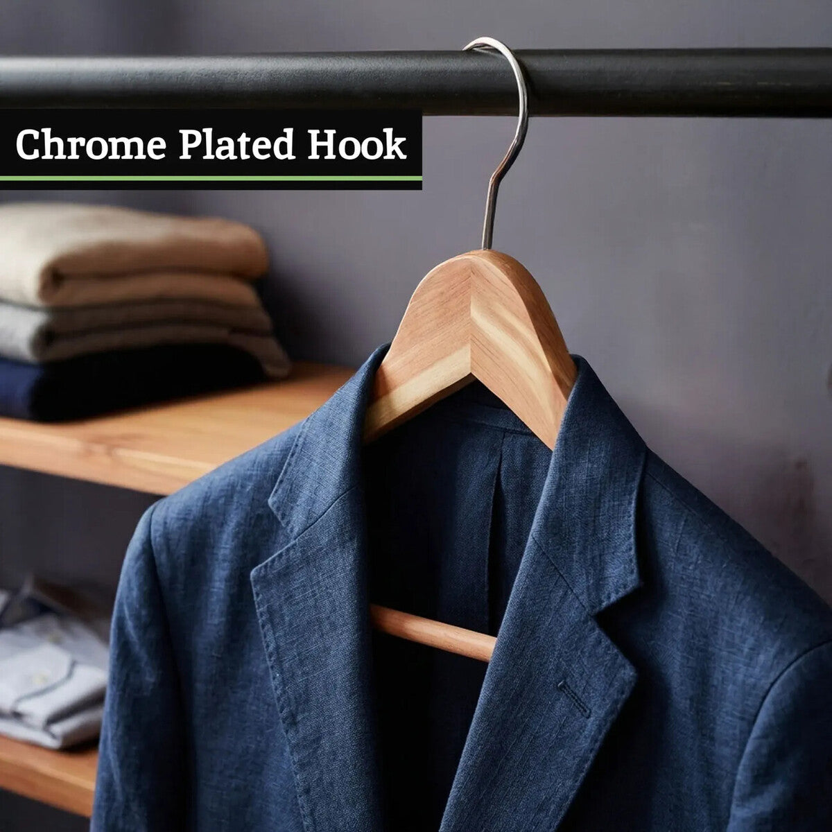 Orsina Cedar Wood Trouser Rail Clothes Hanger – Luxury Wardrobe Storage