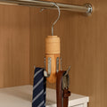 Orsina Cedar Wood Tie and Belt Hanger – 6 Hook Luxury Wardrobe Organizer