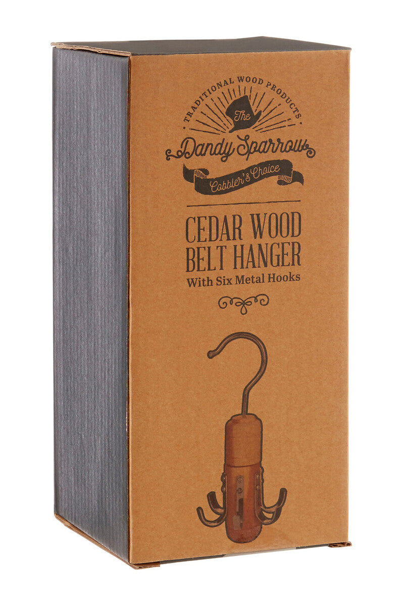 Orsina Cedar Wood Tie and Belt Hanger – 6 Hook Luxury Wardrobe Organizer