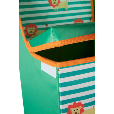 Orsina Lion Design Kids Storage Seat | Wooden Toy Box Ottoman
