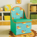 Orsina Lion Design Kids Storage Seat | Wooden Toy Box Ottoman