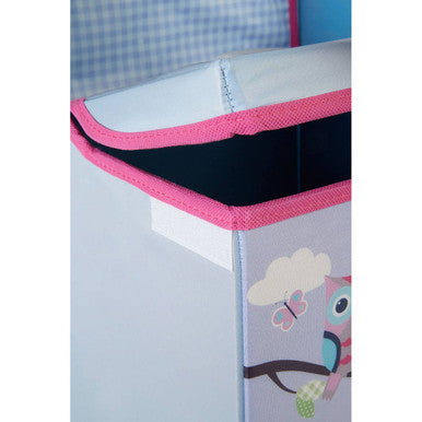 Orsina Children's Owl Design Storage Seat | Toy Box Ottoman for Kids