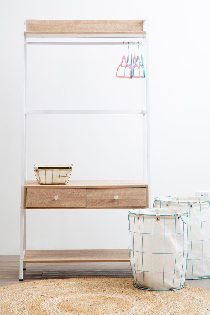 Orsina Set of 2 Round Blue Wire Laundry Baskets – Modern Storage