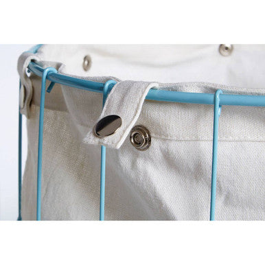 Orsina Set of 2 Round Blue Wire Laundry Baskets – Modern Storage
