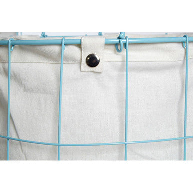 Orsina Set of 2 Round Blue Wire Laundry Baskets – Modern Storage