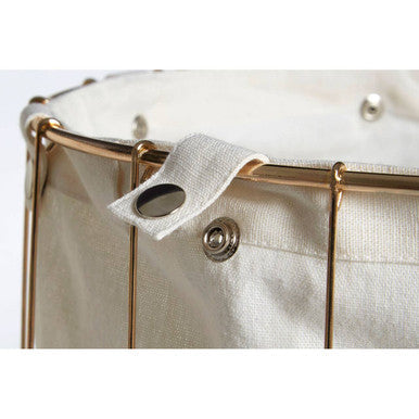 Orsina Set of 2 Round Gold Wire Laundry Baskets – Modern Home Storage