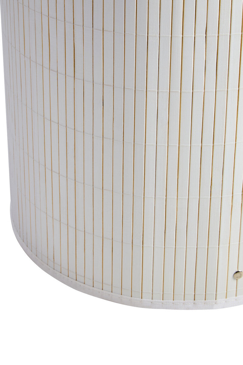 Orsina Round White Bamboo Laundry Hamper – Eco-Friendly Storage