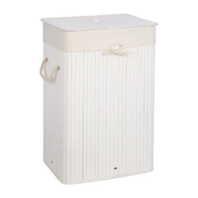 Orsina White Bamboo Laundry Hamper – Eco-Friendly Storage Organiser