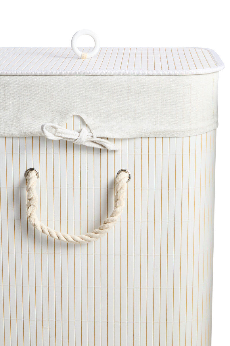 Orsina White Bamboo Laundry Hamper – Eco-Friendly Storage Organiser