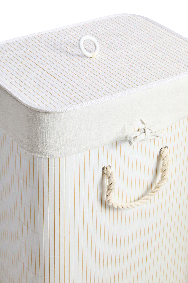 Orsina White Bamboo Laundry Hamper – Eco-Friendly Storage Organiser