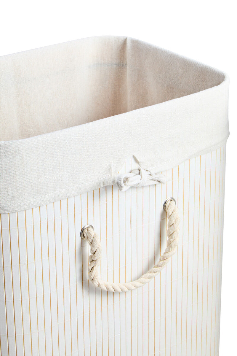 Orsina White Bamboo Laundry Hamper – Eco-Friendly Storage Organiser