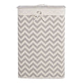 Orsina Kankyo Laundry Hamper – White and Grey Chevron Storage