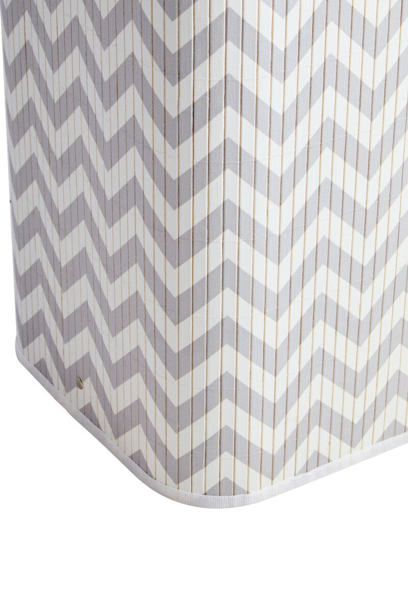 Orsina Kankyo Laundry Hamper – White and Grey Chevron Storage
