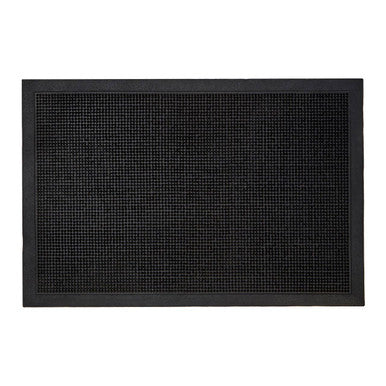 Orsina Filta Black Rubber Doormat – Heavy-Duty Outdoor Entryway Mat