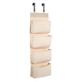 Orsina 4 Tier Over Door Hanging Organiser – Cream Storage Solution