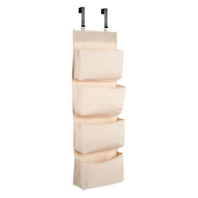 Orsina 4 Tier Over Door Hanging Organiser – Cream Storage Solution