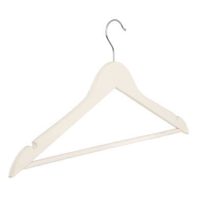 Orsina Matte White Clothes Hangers – Set of 20 Non-Slip Wardrobe Hangers