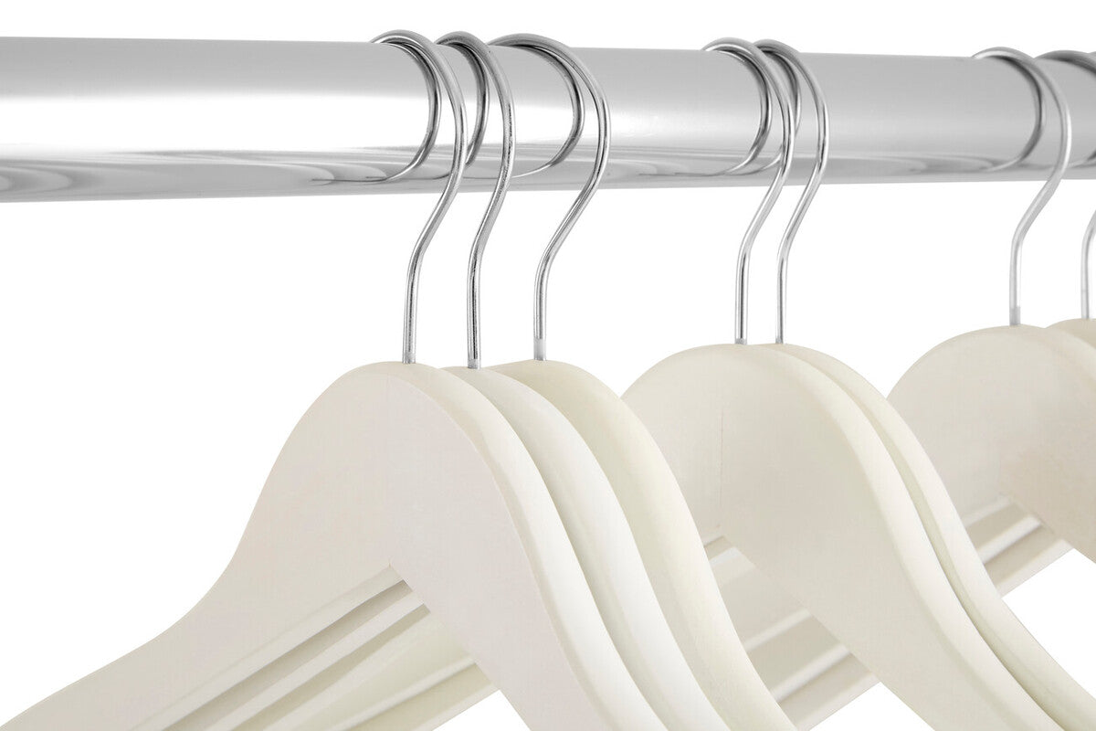 Orsina Matte White Clothes Hangers – Set of 20 Non-Slip Wardrobe Hangers