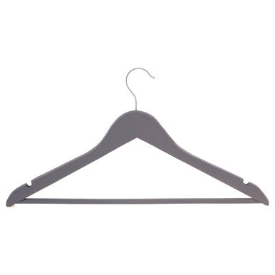 Orsina Matte Grey Clothes Hangers – Set of 20 Non-Slip Slim Hangers