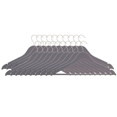 Orsina Matte Grey Clothes Hangers – Set of 20 Non-Slip Slim Hangers