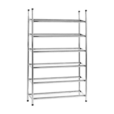 Orsina Tavia 6-Tier Chrome Shoe Rack | Modern Hallway Storage