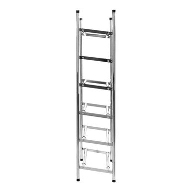 Orsina Tavia 6-Tier Chrome Shoe Rack | Modern Hallway Storage