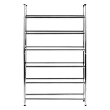 Orsina Tavia 6-Tier Chrome Shoe Rack | Modern Hallway Storage