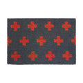 Orsina Neon Crosses Coir Doormat – Modern Durable Outdoor Entrance Mat
