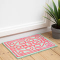 Orsina Neon Bonjour Coir Doormat – Modern Durable Outdoor Welcome Mat