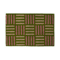 Orsina Filta Green Grid Doormat – Modern Coir Entrance Mat